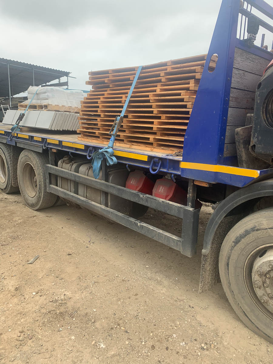 Transporting fencing to Brighton on a 8 wheeler